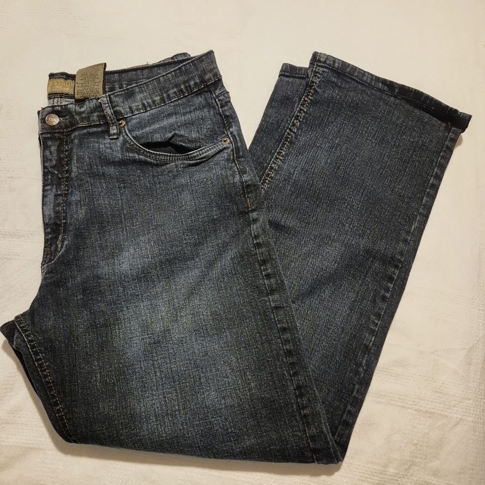 Urban Star men's size 38 x 31 blue stretch jeans, 5 pocket, VGUC